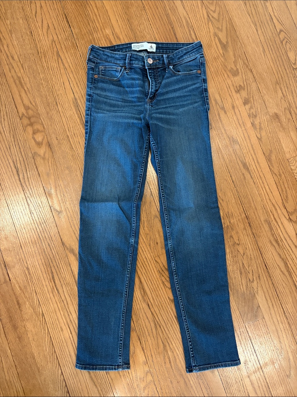 Abercrombie & Fitch Women's Dark Blue Slim Straight Jeans 4 S